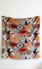 LV Travel Stamp Blanket Vintage Badge Throw IMG_3592